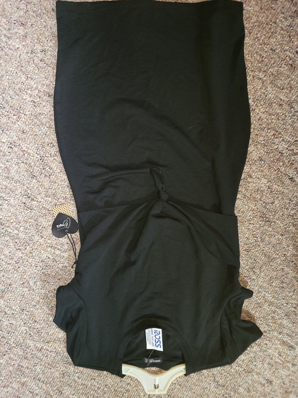 Popular Basics Black Knot-Front Bodycon Dress